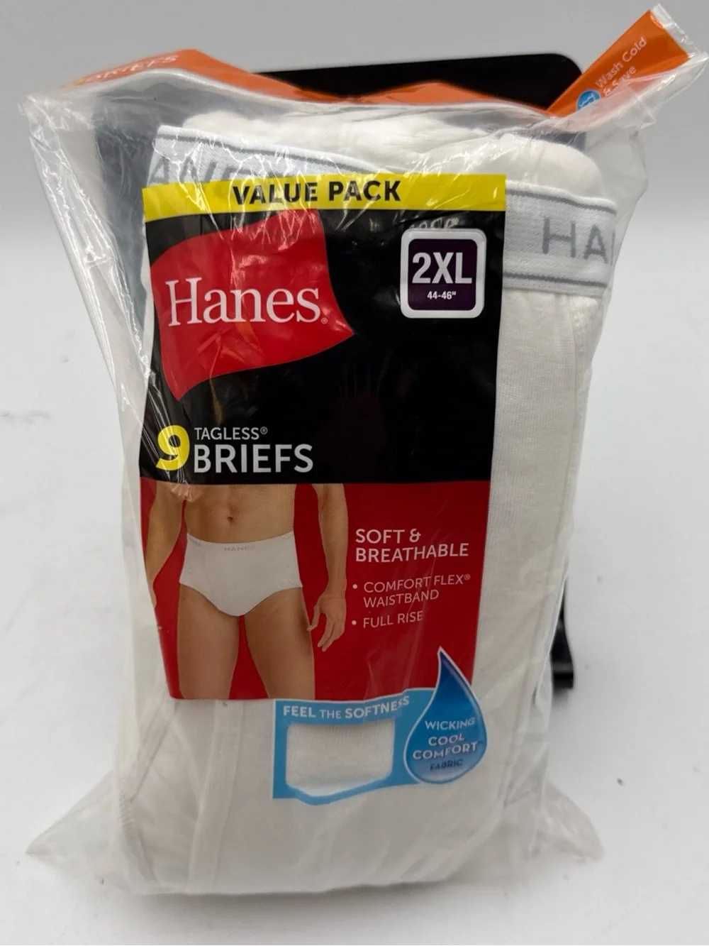 Hanes Men's White 9-Pack Briefs - 2XL Value Pack